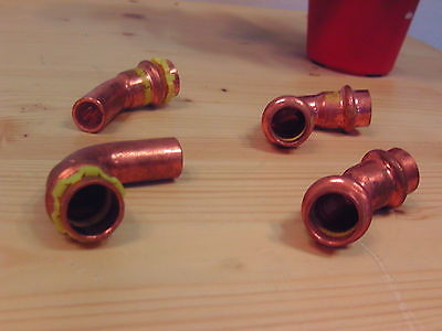 Viega Fitting Cu Kupfer Gasfitting 15 mm 90° Bogen Innen/Außen Pressfitting S12/177