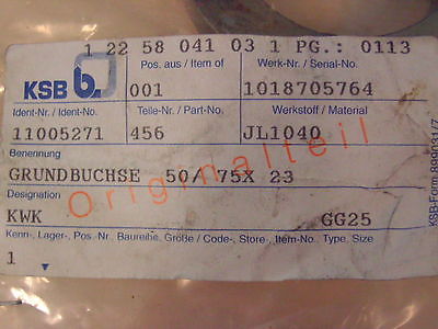 KSB Grundbuchse 50/75X23 Buchse Ident-Nr. 11005271 S13/77