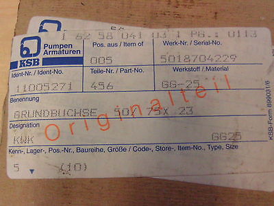 KSB Grundbuchse 50/75X23 Ident.Nr. 11005271 S13/74