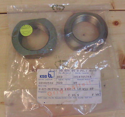 KSB 2 KT - Mutter M 43 X 1.5 LH N 51 ST  Id-Nr. 00180592 S13/76