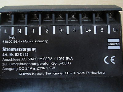 Kriwan  Netzteil  52S144  Stromversorgung für INT3 Windrichtungssensor  S13/298