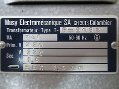 Musy Transformator  T-F-6082  Trafo  pri. 220V  sek. 220V  360 VA  1,6 A  T9/637