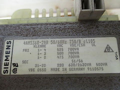 Transformator  4AM5368-2AB  Trafo  pri. 525/500/475 V  sek. 220 V  500VA  T9/789