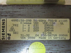 Siemens Transformator  4AM5158-2AB  Trafo  pri.209-231V  sek.24V  200 VA  T9/785