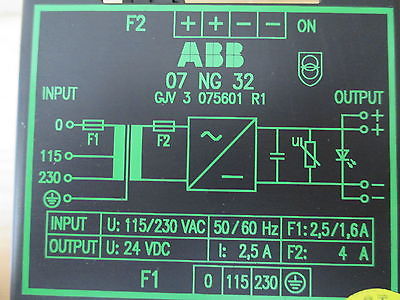 ABB Transformator  07 NG 32  Trafo  pri. 230 V  sek. 24 V DC  4 A  T9/722
