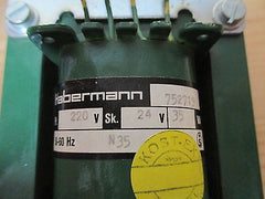 Habermann Transformator  N 35  Trafo  pri. 220 V  sek. 24 V  35 VA  T9/754