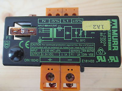 Murr Transformator MNG 1-230/24 Trafo  pri.110-230 V +/- 5%  sek.24 V DC  T9/691