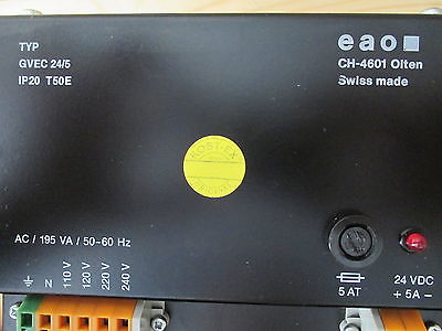 eao Transformator  GVEC 24/5  Trafo  pri. 110 - 240 V  sek. 24 V  195 VA  T9/675