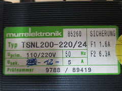 Murr Transformator TSNL 200-220/24  Trafo  pri.110/220V  sek.12V DC 5A  T9/931