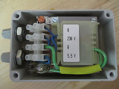 Waldmann Transformator  SK 2861020  Trafo  pri. 230 V  sek. 5,5 V  20 VA T9/917