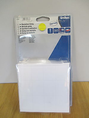 Unitec Melodien-Gong Klingel mit 16 Songs Trafo oder Batteriebetrieb S14/145