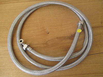 Armaturen Edelstahl Schlauch flexibel 3/4 Zoll 2,45 m Sanitärschlauch  S14/248