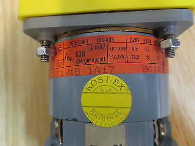 Einbau Hauptschalter  Typ: K32C1218 1A17 8014V  Schalter KOSTEX S14/215