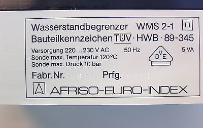 Wasserstandsbegrenzer WMS 2 - 1 Afriso Pumpenkost S11/16