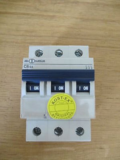 ABL SURSUM Automat Leitungsschutzschalter C6S3 6A 3 polig  S16/97