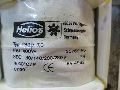 Helios TSSD 7,0 Transformator  pri 400 V sek 80 140 200 280 V Spartrafo T16/19 