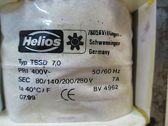 Helios TSSD 7,0 Transformator  pri 400 V sek 80 140 200 280 V Spartrafo T16/19 