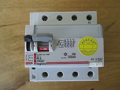  FI legrand Fehlerstromschutzschalter 09171  40 A 500 mA   Pumpenkost S16/132