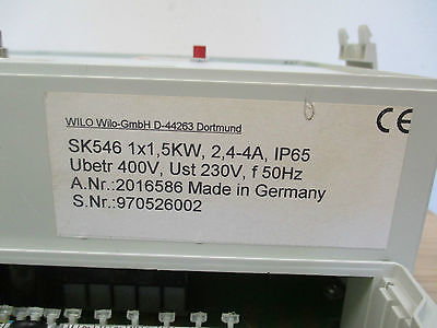  Wilo Pumpensteuerung  SK546 1,5 kW 3 x 400 V Schaltkasten Pumpenkost S16/188