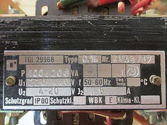 Trafo TGL 29968  pri 220-440V sec 4-20V AC  100/200VA T9/733