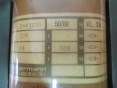 Trafo Habermann 2243 N 80 pri 220 V sek 24 V 100 VA Transformator KOST-EX T9/631