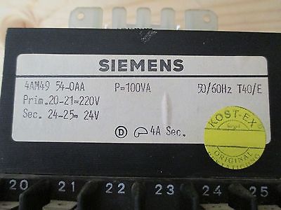 Transformator Siemens 4AM49 54-0AA pri 220 V AC sek 24 V 100 VA KOST-EX T9/714 