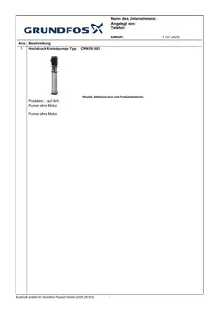 Grundfos CRN 16-30/2 A-P-G-BUBE Druckpumpe 3x380V 2,2kW P16/552