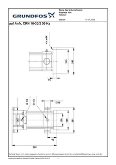 Grundfos CRN 16-30/2 A-P-G-BUBE Druckpumpe 3x380V 2,2kW P16/552