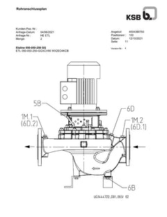 KSB Etaline 050-050-250 GG Kühlmittelpumpe Blockpumpe PK25/351