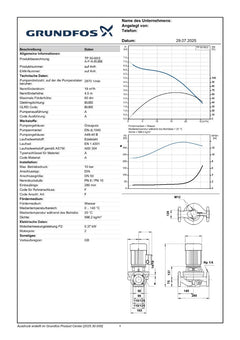 Grundfos TPD 50-60/2 A-F-A-BUBE  3x400V 280mm Druckpumpe P11/130
