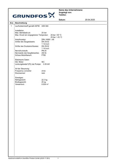 Grundfos CR 1-2 B-FGJ-A-E-HUUE Flansch Kreiselpumpe P11/180