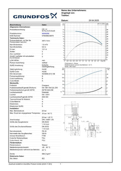 Grundfos CR 1-2 B-FGJ-A-E-HUUE Flansch Kreiselpumpe P11/180