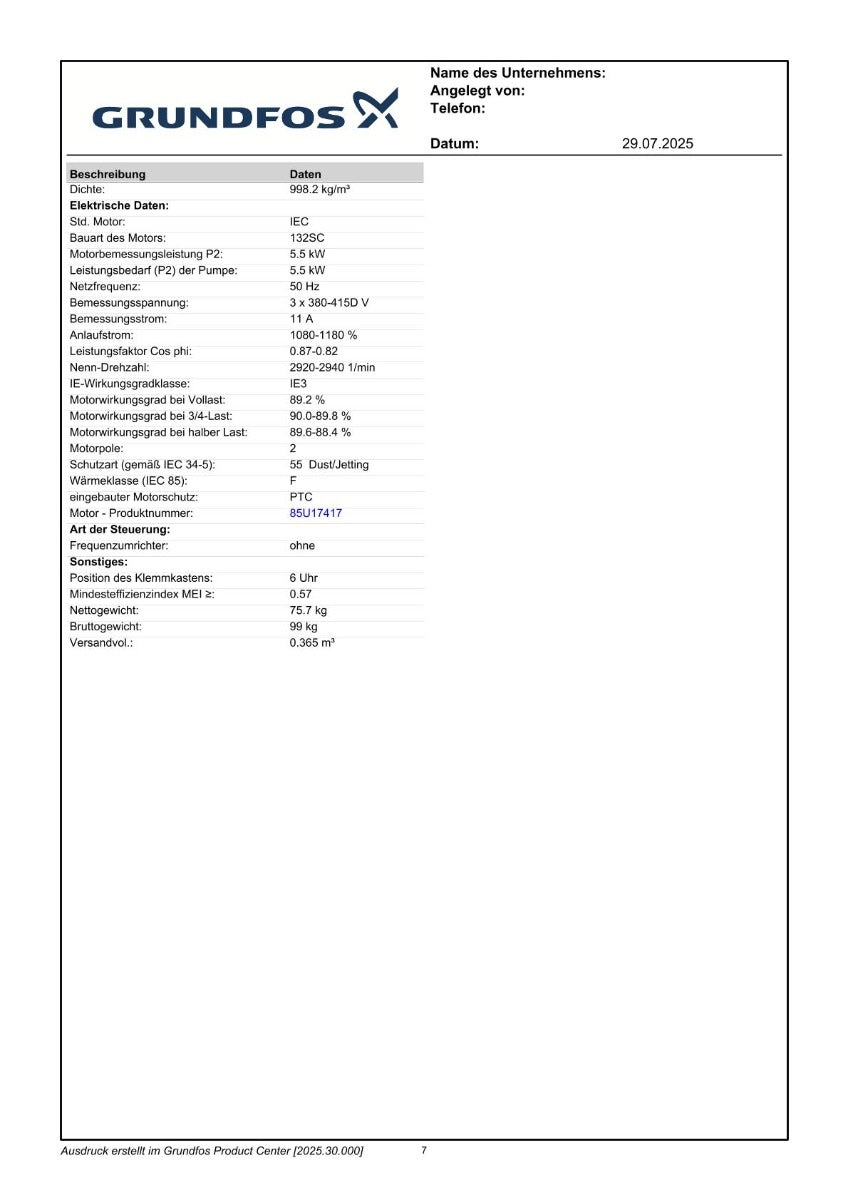 Grundfos CRN 5-32 A-CA-GI-V-HQQV Druckerhöhungspumpe 3x400V P14/587