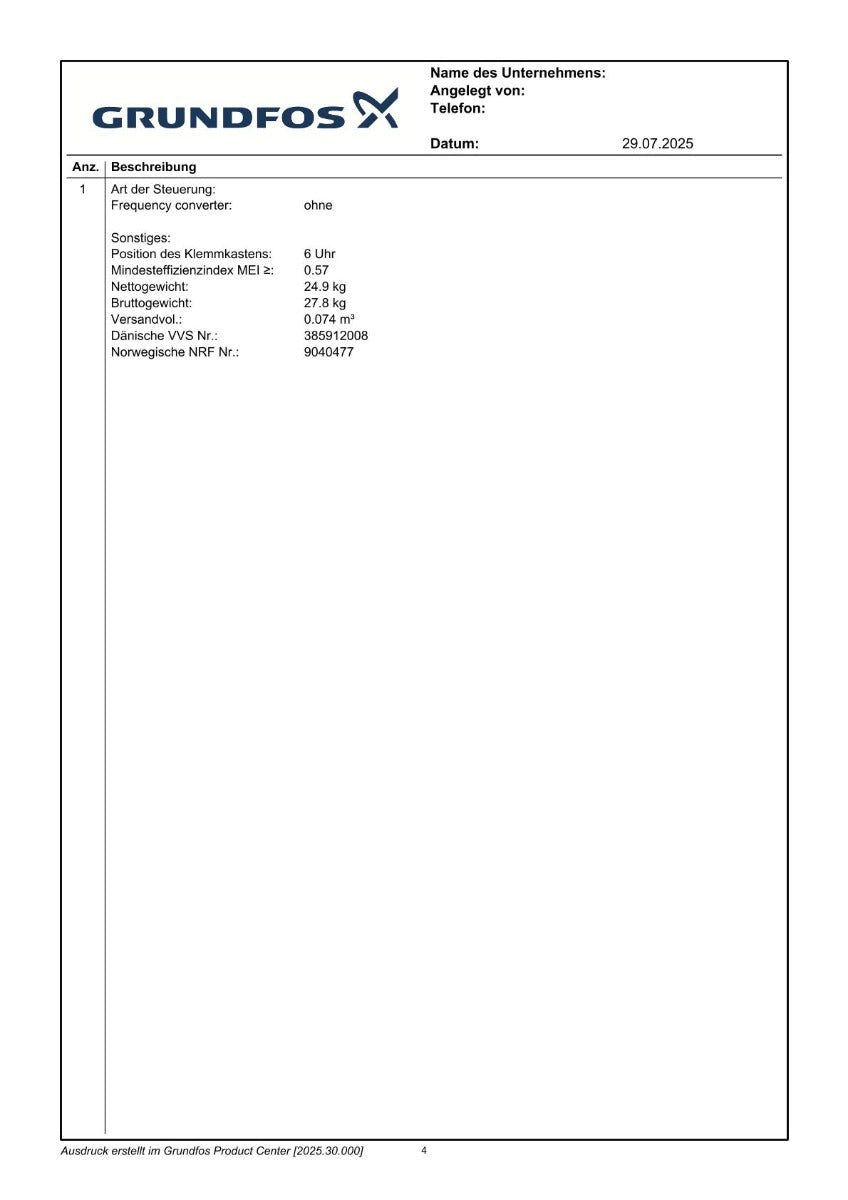 Grundfos CRN 5-8 A-P-GI-E-HQQE 3x400 V  Druckerhöhung P14/443