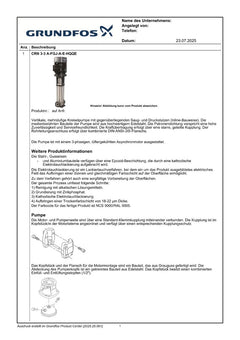Grundfos CRN3-3 A-FGJ-G-E-HQQE  Druckerhöhungspumpe 400V  0,370 kW  P8/357