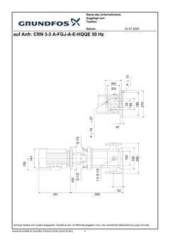 Grundfos CRN3-3 A-FGJ-G-E-HQQE  Druckerhöhungspumpe 400V  0,370 kW  P8/357