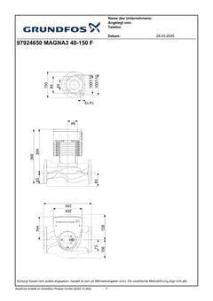 Grundfos Magna3 40-150 F 250 Energiesparpumpe Heizungspumpe 1x230V  P25/48