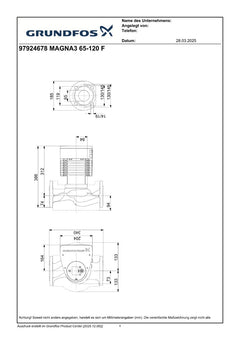 Grundfos Magna3 40-120 F 250 Hocheffizienzpumpe 1x230V Heizungspumpe P25/47