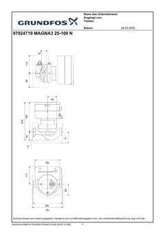 Grundfos MAGNA3 25-100 N 1x230V PK25/169