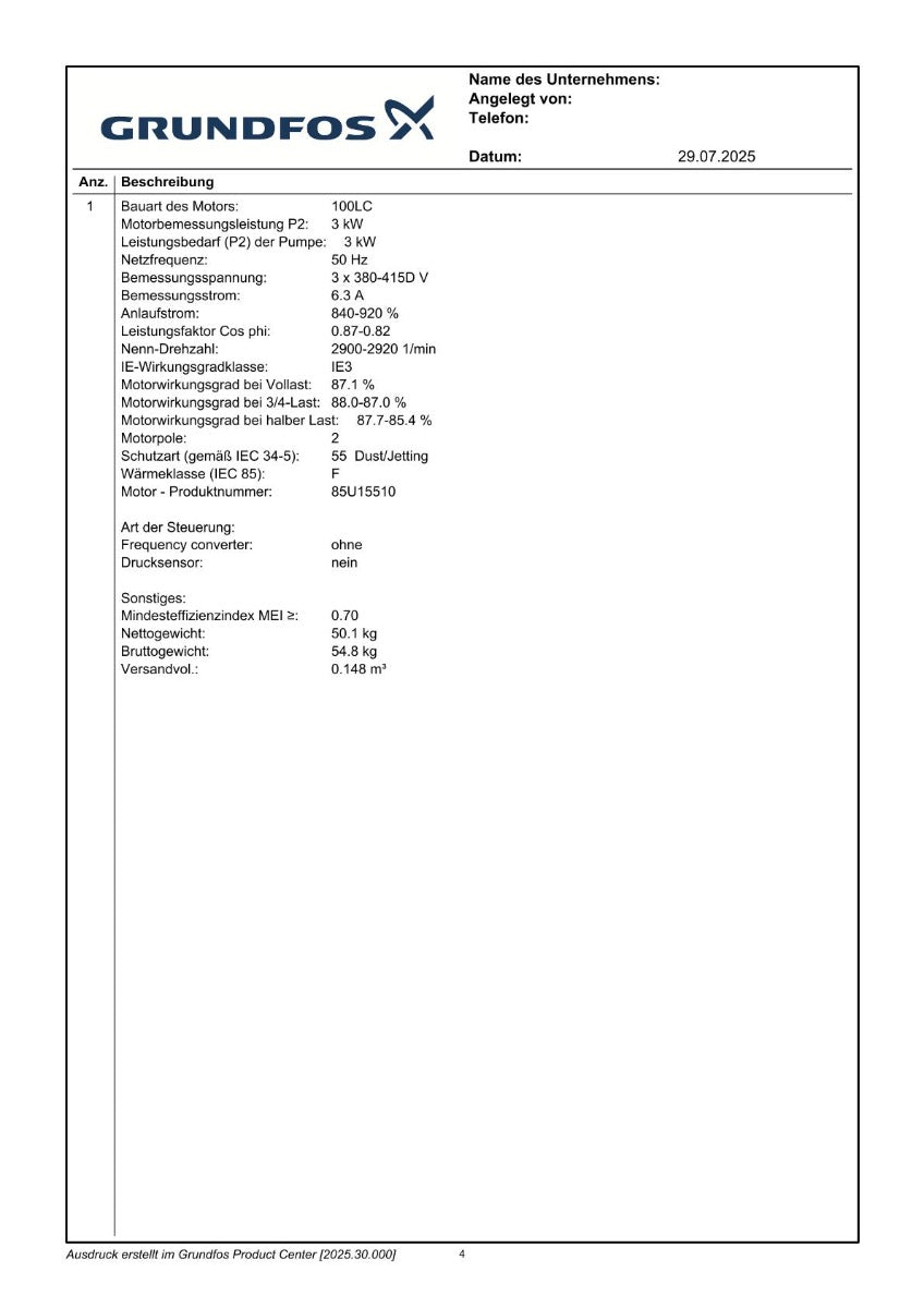 Grundfos CRNE3-36 A-P-G-E-HUUE Druckerhöhungspumpe  P15/112