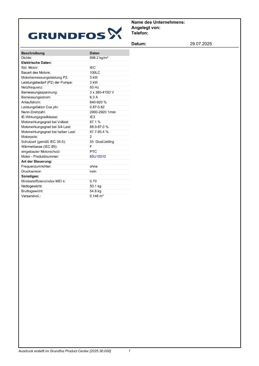 Grundfos CRNE3-36 A-P-G-E-HUUE Druckerhöhungspumpe  P15/112