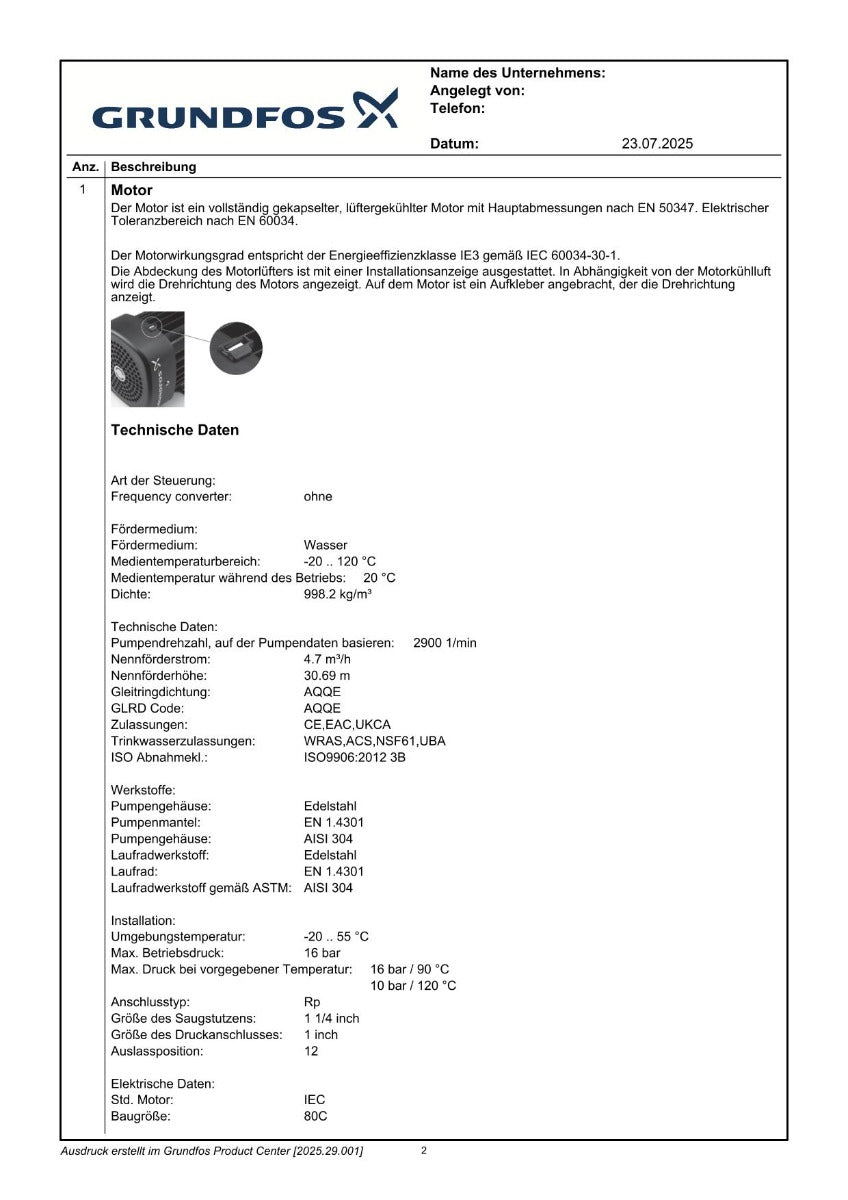 Grundfos CM5-4 A-R-I-E-AQQE J-A-A-N Druckerhöhungspumpe P15/106