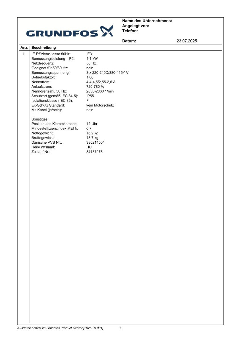 Grundfos CM5-4 A-R-I-E-AQQE J-A-A-N Druckerhöhungspumpe P15/106