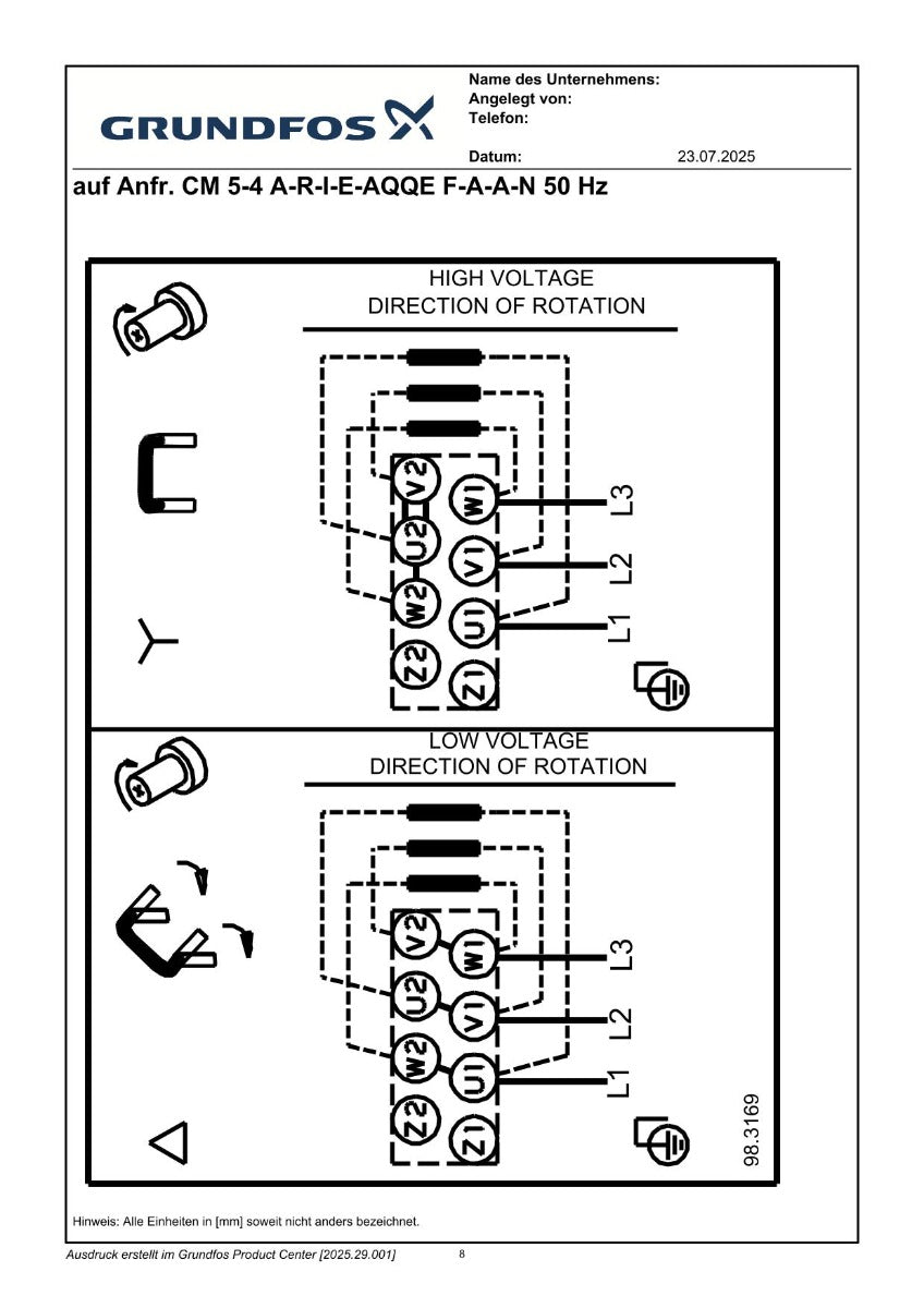 Grundfos CM5-4 A-R-I-E-AQQE J-A-A-N Druckerhöhungspumpe P15/106
