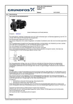 Grundfos NB 32-200/176 A-F2-A-BQQE normalsaugende, einstufige Kreiselpumpe 3 x 380-415V 4 kW PK25/105