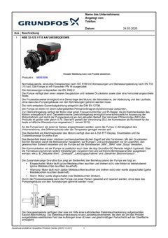 Grundfos NBE 32-125.1/110 AAF2AESBQQEGWB Kreiselpumpe 3x380-500V IE5 1,1 kW  PK25/104