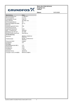 Grundfos NBE 32-125.1/110 AAF2AESBQQEGWB Kreiselpumpe 3x380-500V IE5 1,1 kW  PK25/104