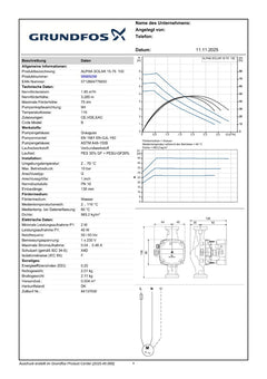 Grundfos ALPHA Solar 15-75 130 1x230V 9H Solar- Umwälzpumpe PK25/330
