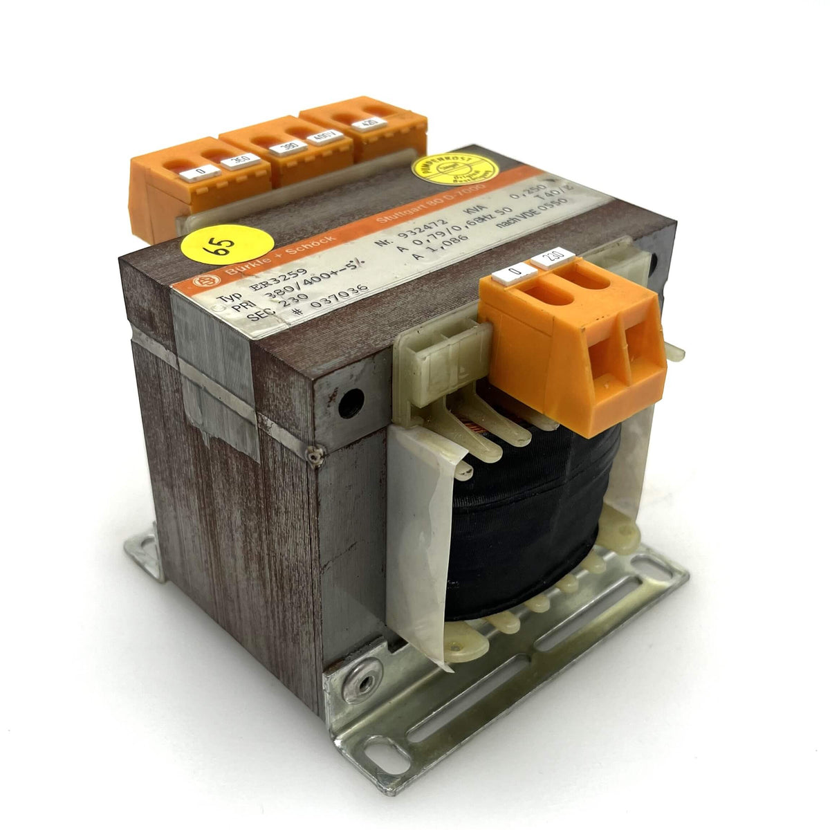 Bürkle + Schöck ER 3259 transformer – 360–420 V to 230 V – 250 VA