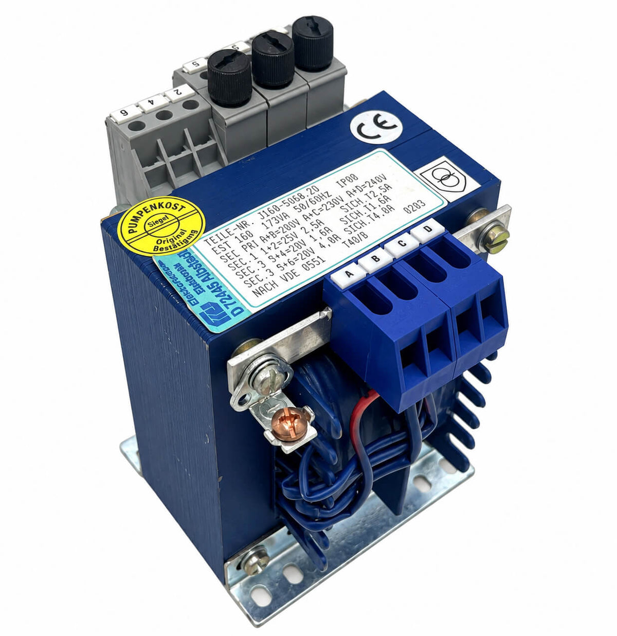FREI Elektrotechnik EST160 Transformer 200-240V to 19/20/25V 173VA Transformer T9/290